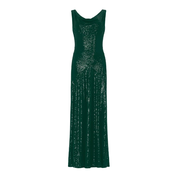 Needle & Thread Evangeline Sequin Cowl Neck Gown