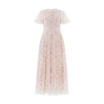 Needle and Thread Floral Waltz Ankle Gown in Cream / Pastel | Evening Gowns | Luxury Shoes 