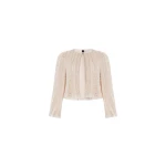 Needle and Thread Jet Embellished Jacket in Moonbeam / Silver | Jackets | Luxury Shoes 