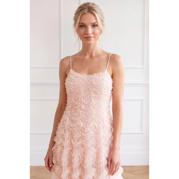 Needle and Thread Thalia Cami Ankle Gown in Soft Peony