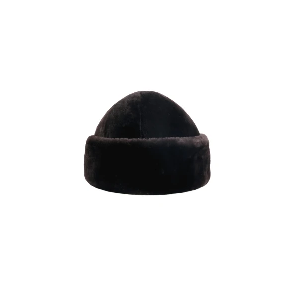 Blokes Shearling Beanie in Chocolat Fondant