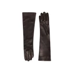 Nour Hammour Elbow Long Gloves in Chocolate