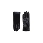 Nour Hammour Wrislet Short Gloves in Black Ponyhair