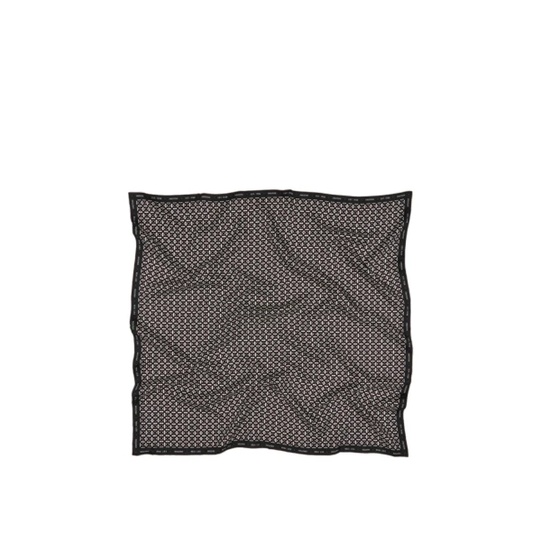 Oroton All Over Logo Silk Scarf Black