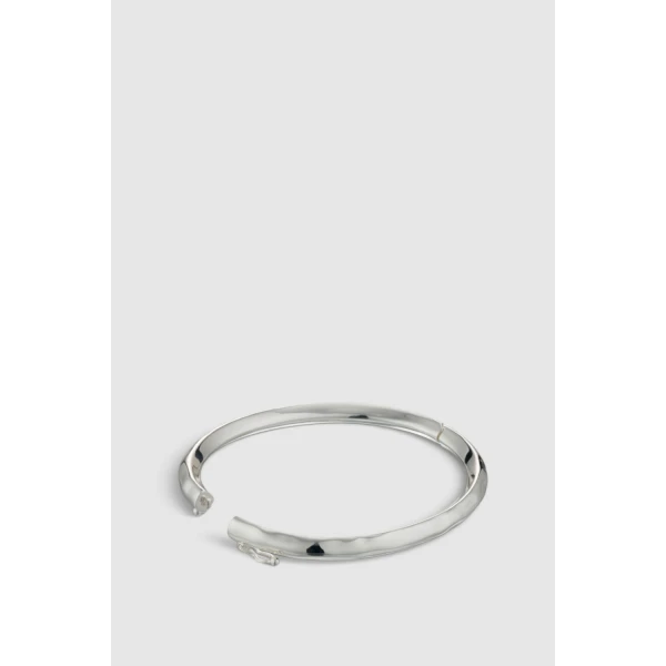 Oroton Aurie Bangle Bright Silver, view 3