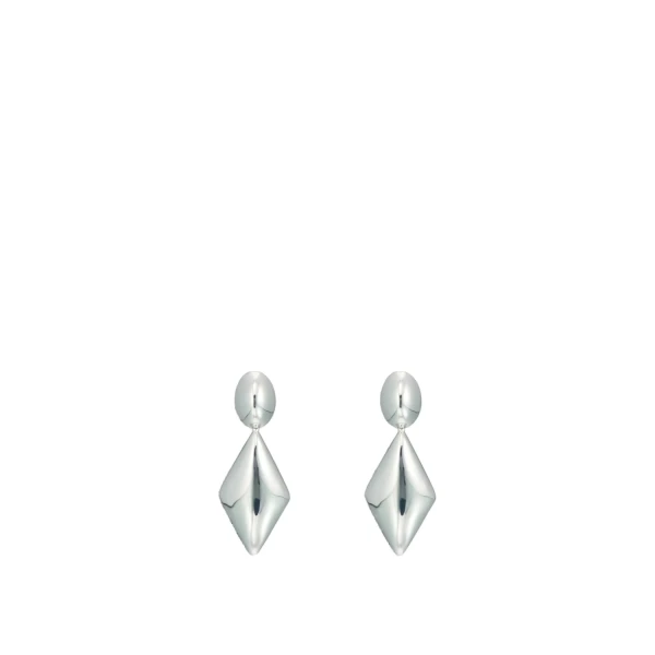 Oroton Banks Drop Earrings Bright Silver