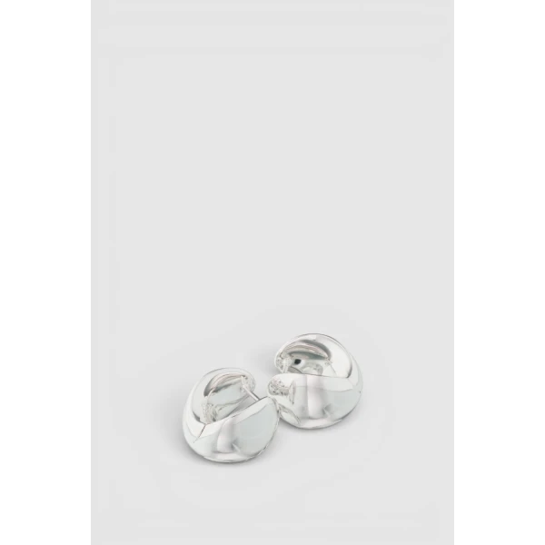 Oroton Banks Huggie Bright Silver, view 3