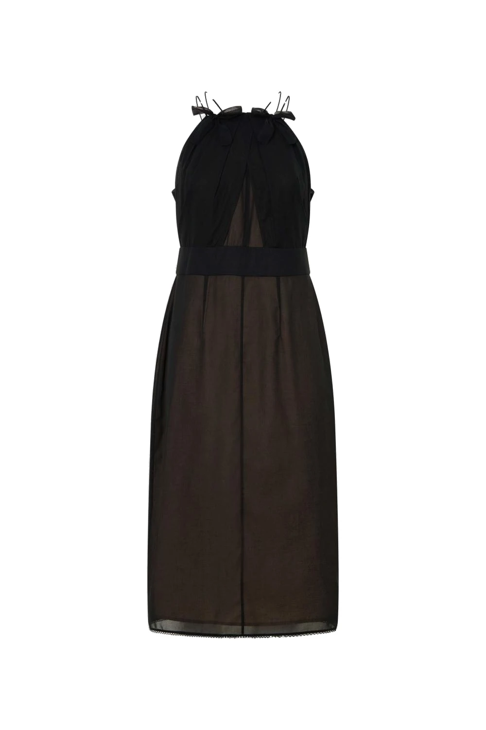 Oroton Bow Detail Dress Black | Midi Dresses | Luxury Shoes Oroton Bow Detail Dress Black