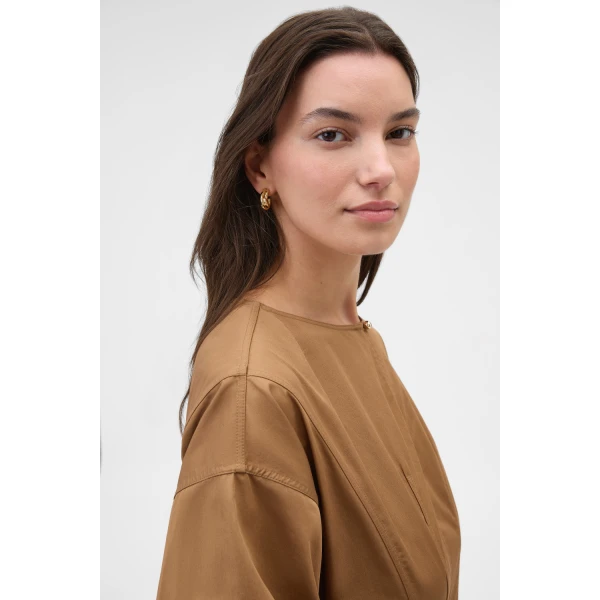 Oroton Briar Hoop Earrings Gold, view 2