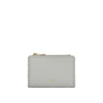 Oroton Broidery Mini 10 Credit Card Zip Wallet Frost