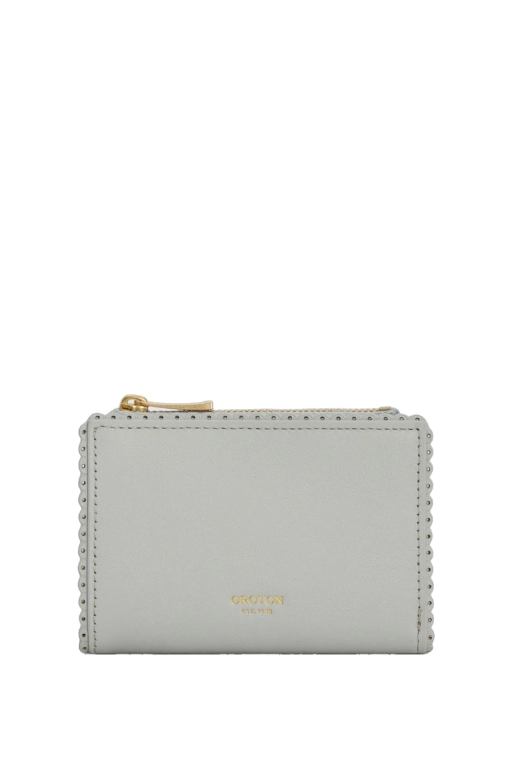 Oroton Broidery Mini 10 Credit Card Zip Wallet Frost | Wallets & Purses | Luxury Shoes Oroton Broidery Mini 10 Credit Card Zip Wallet Frost