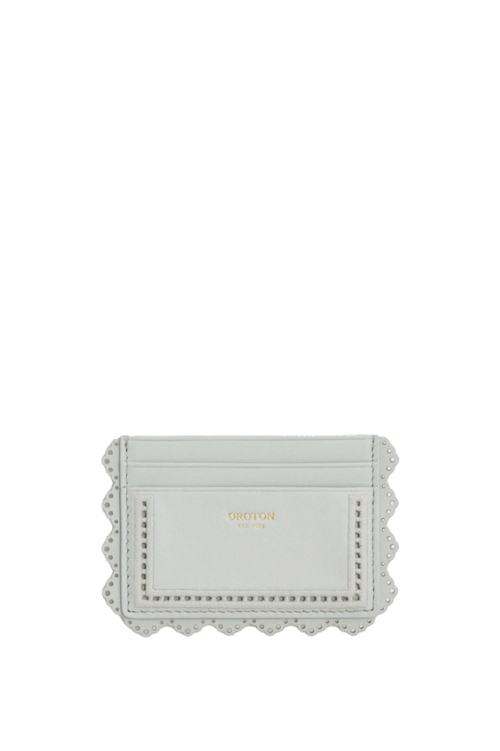 Oroton Broidery Smooth Credit Card Sleeve Frost | Wallets & Purses | Luxury Shoes Oroton Broidery Smooth Credit Card Sleeve Frost