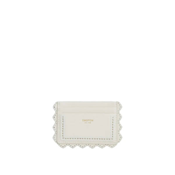 Broidery Smooth Credit Card Sleeve Warm White