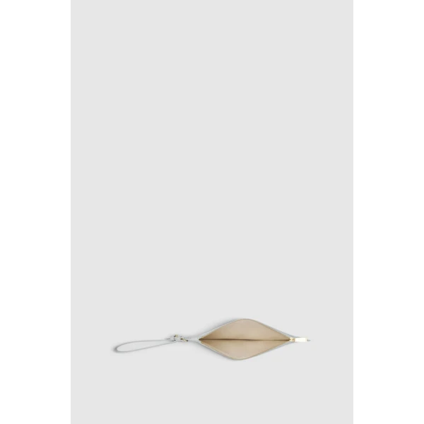 Oroton Broidery Smooth Pouch Frost, view 2