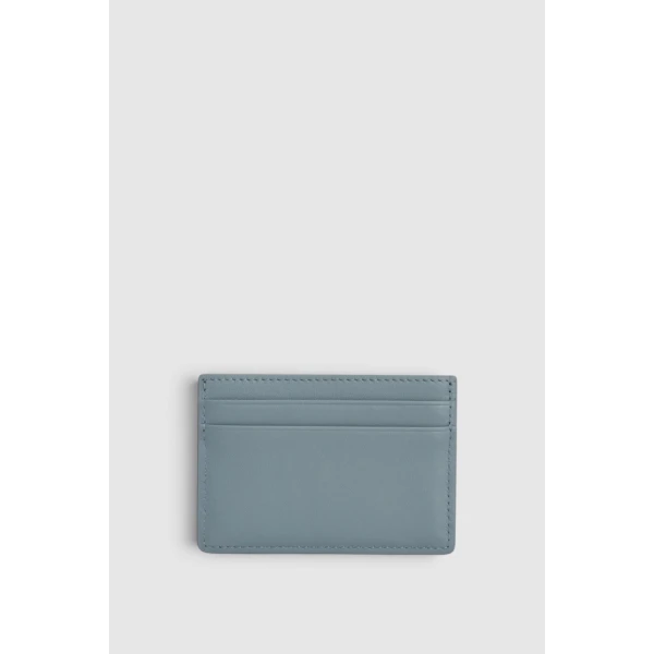 Oroton Cecile Smooth Credit Card Sleeve Smoke, view 3