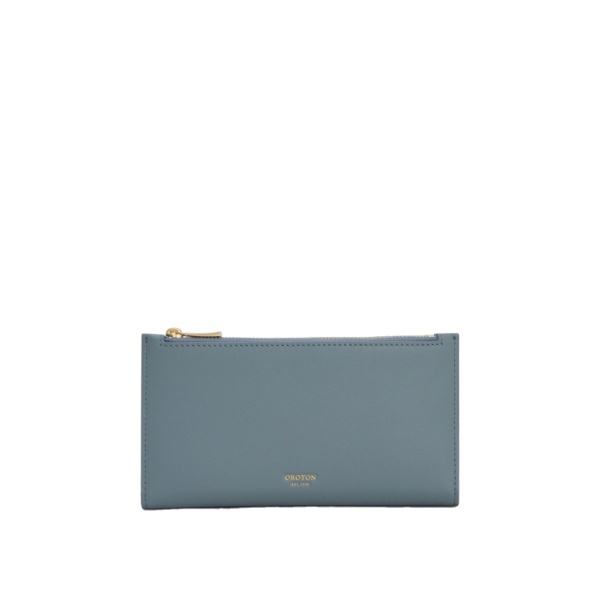 Oroton Cecile Smooth Large Wallet Smoke
