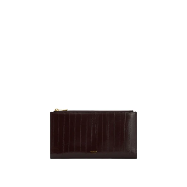 Cecile Texture Travel Wallet Mulberry