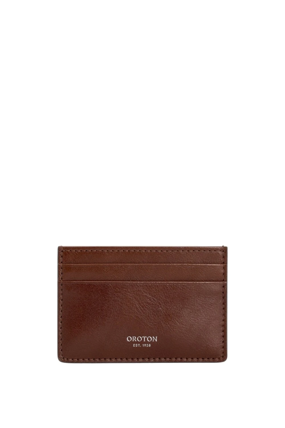 Oroton Cecile Vegetable Leather Credit Card Sleeve Dark Chestnut | Wallets & Purses | Luxury Shoes Oroton Cecile Vegetable Leather Credit Card Sleeve Dark Chestnut