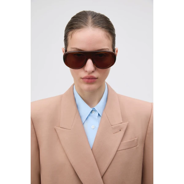 Oroton Charlie Sunglasses Chocolate, view 2