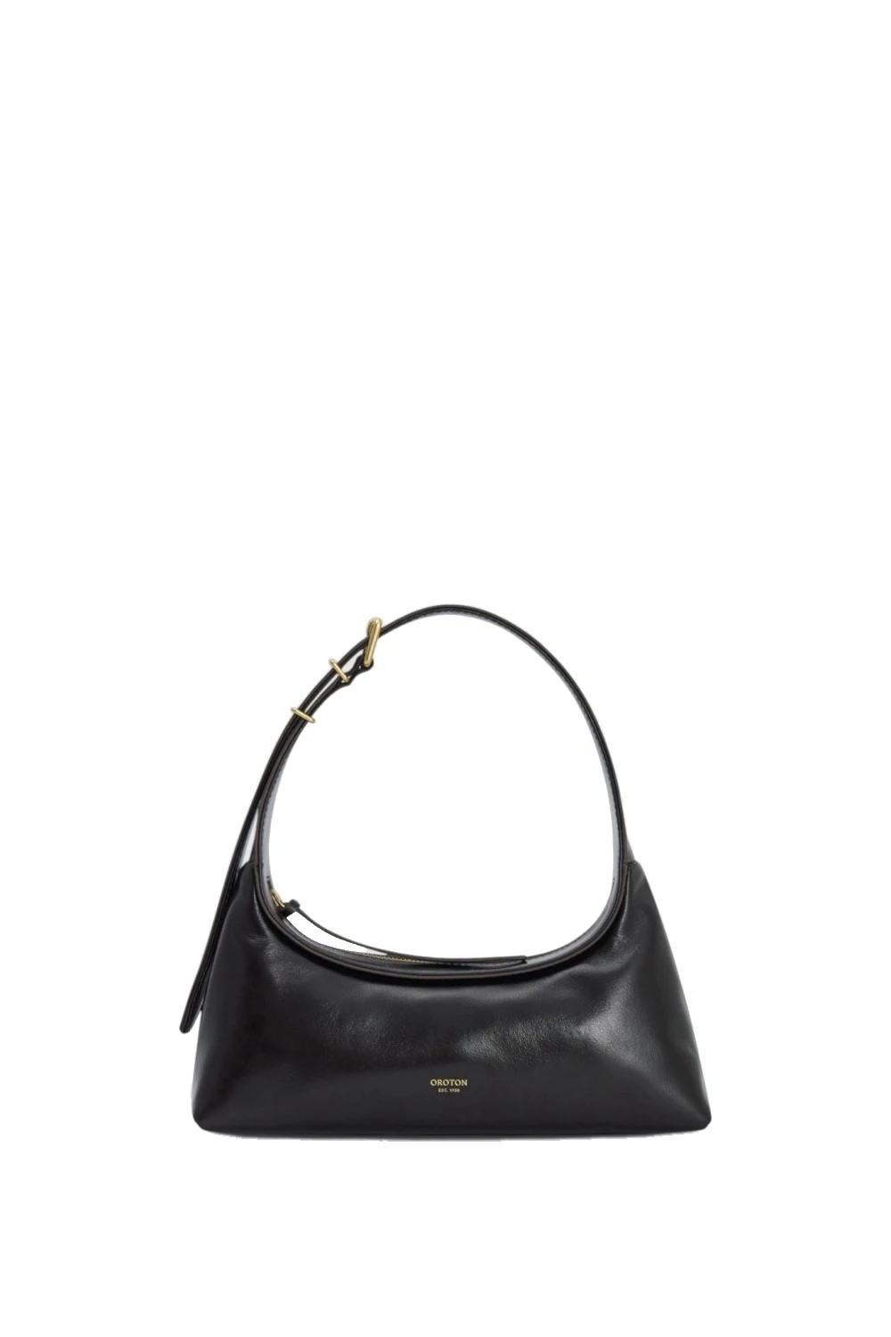 Oroton Cinder Crackle Mini Baguette Dark Chocolate | Shoulder & Crossbody Bags | Luxury Shoes Oroton Cinder Crackle Mini Baguette Dark Chocolate