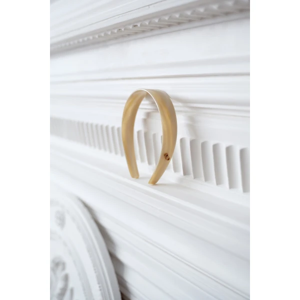 Oroton Daphne Headband Shell/Brass, view 5