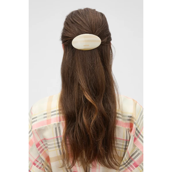 Oroton Daphne Oval Hair Clip Blonde, view 2
