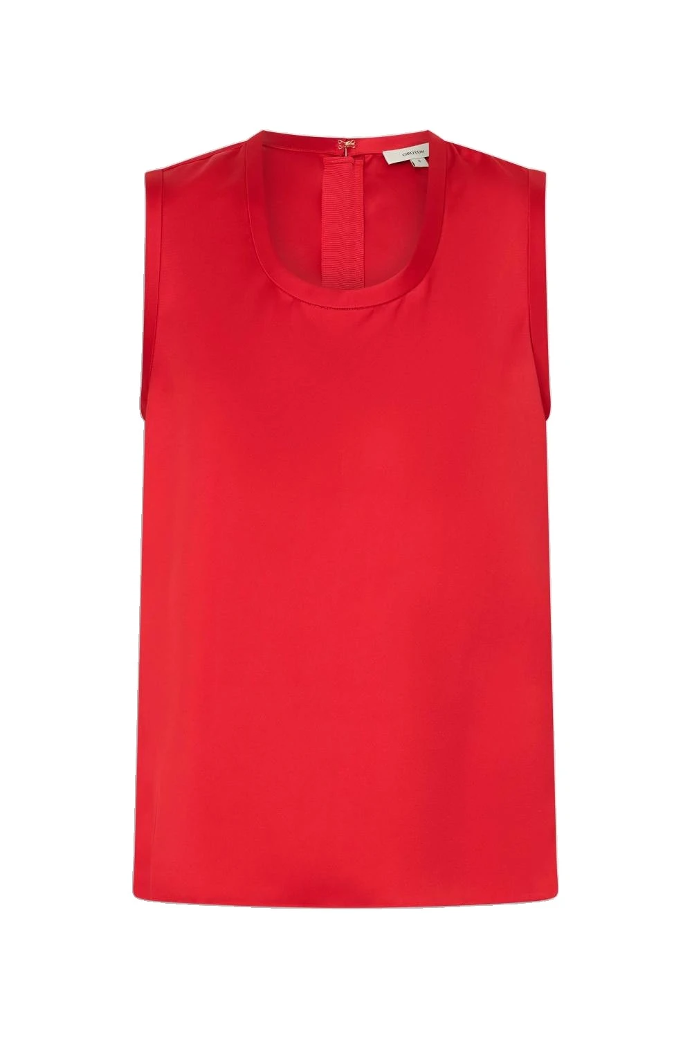 Oroton Double Satin Tank Poppy | Sleeveless | Luxury Shoes Oroton Double Satin Tank Poppy