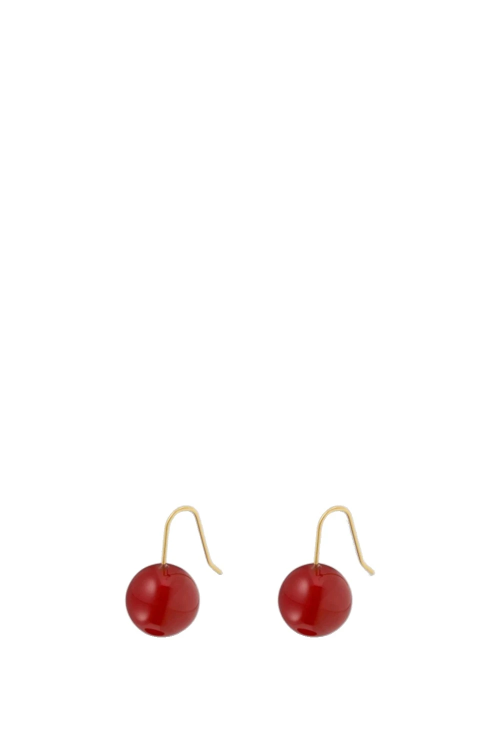 Oroton Edith Hook Earrings Carnelian/Worn Gold | Earrings | Luxury Shoes Oroton Edith Hook Earrings Carnelian/Worn Gold