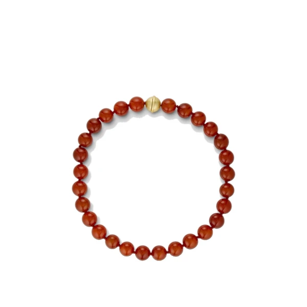 Edith Necklace Carnelian/Worn Gold