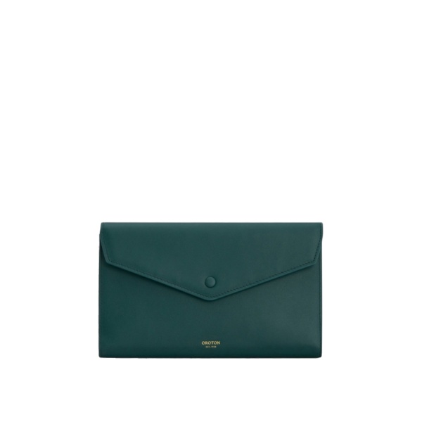 Oroton Envelope Travel Wallet Emerald