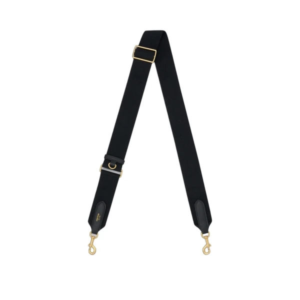 Oroton Essential Bag Strap Black/Brass