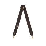 Oroton Essential Bag Strap Dark Choc/Brass