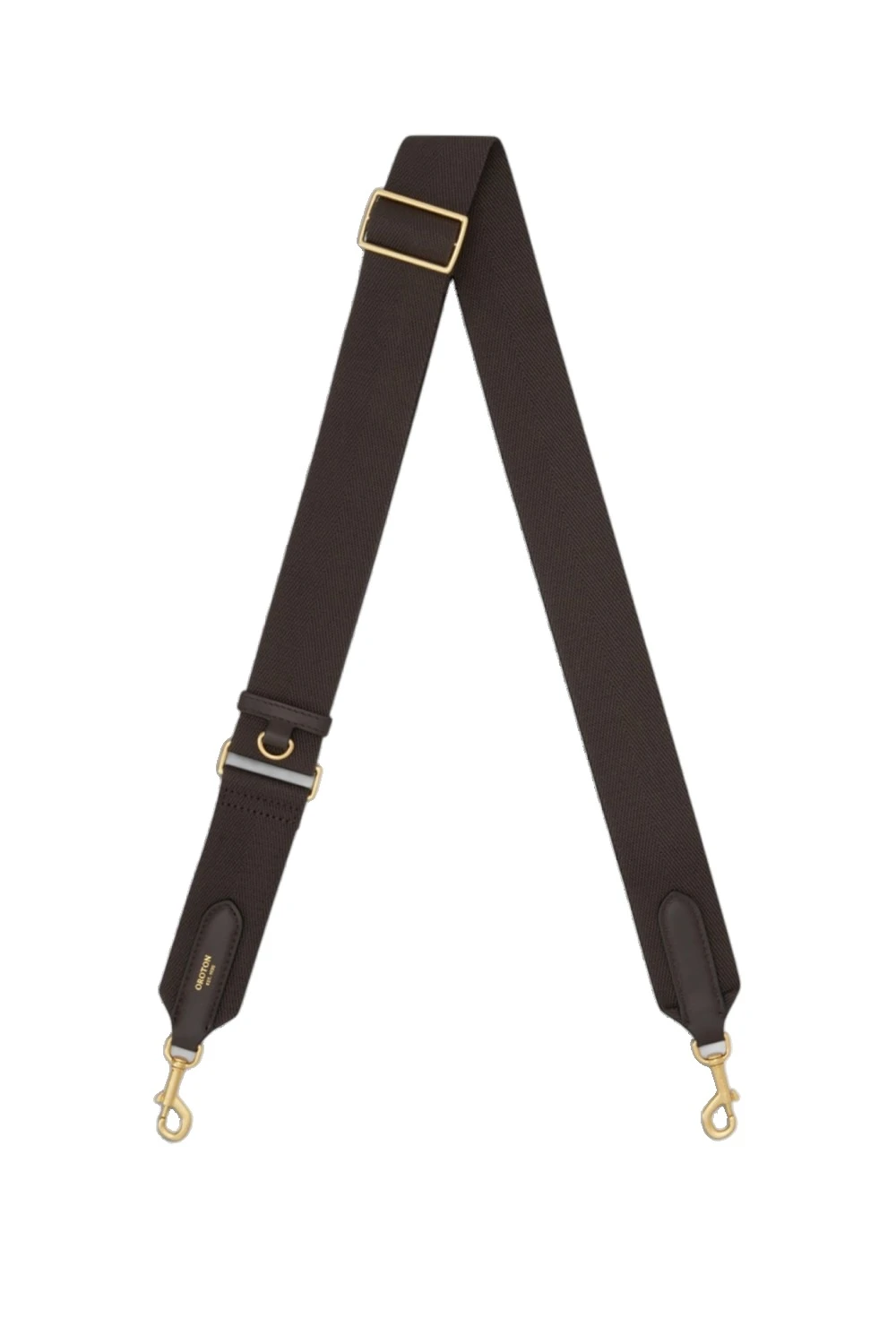 Oroton Essential Bag Strap Dark Choc/Brass | Bag Straps | Luxury Shoes Oroton Essential Bag Strap Dark Choc/Brass