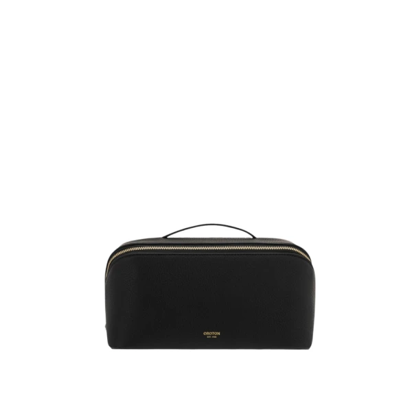 Oroton Fife Large Beauty Case Black