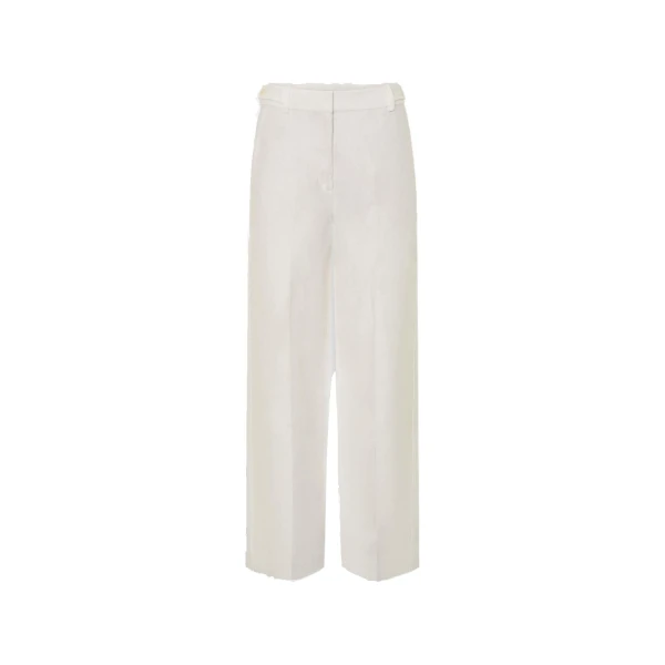 Flat Front Pant White