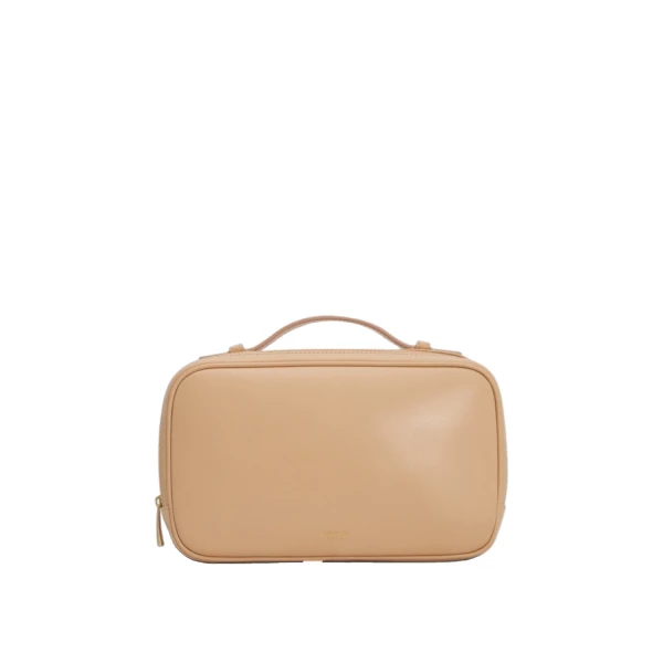 Indi Crackle Large Beauty Case Almond
