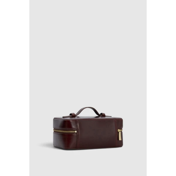 Oroton Indi Crackle Small Vanity Case Copper, view 3