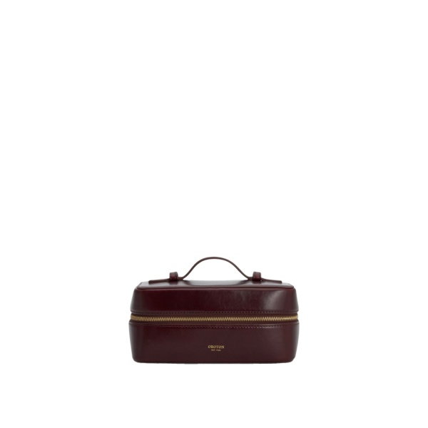 Oroton Indi Crackle Small Vanity Case Copper