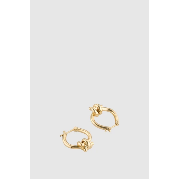 Oroton Julia Knot Hoop Gold, view 3