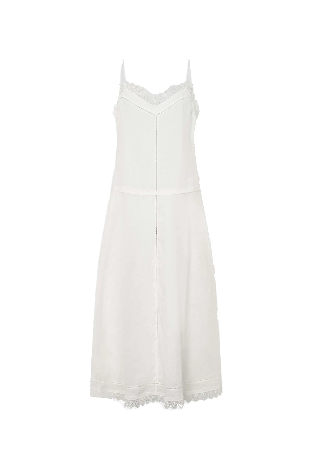 Oroton Lace Trim Sundress White | Maxi Dresses | Luxury Shoes Oroton Lace Trim Sundress White