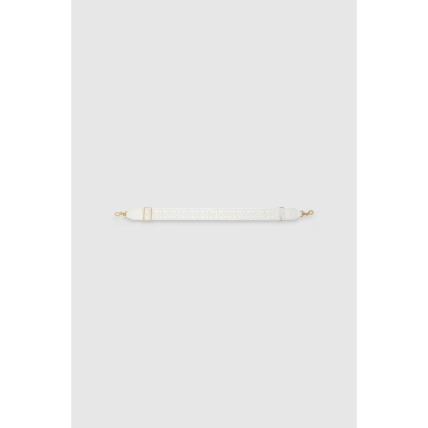 Oroton Logo Bag Strap Ecru/Cream, view 4