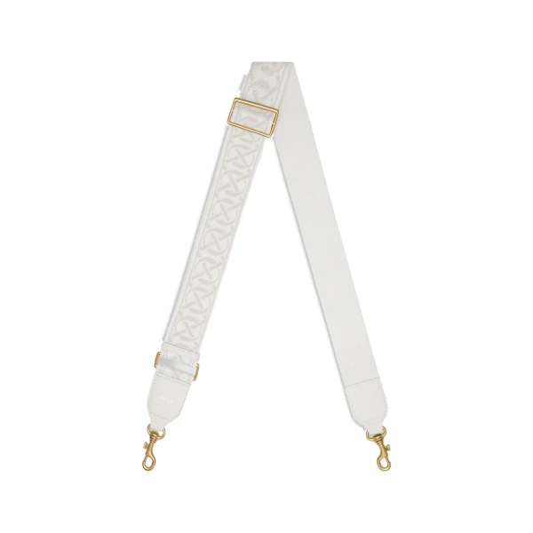 Oroton Logo Bag Strap Ecru/Cream