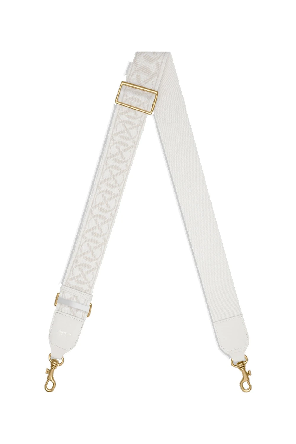 Oroton Logo Bag Strap Ecru/Cream | Bag Straps | Luxury Shoes Oroton Logo Bag Strap Ecru/Cream