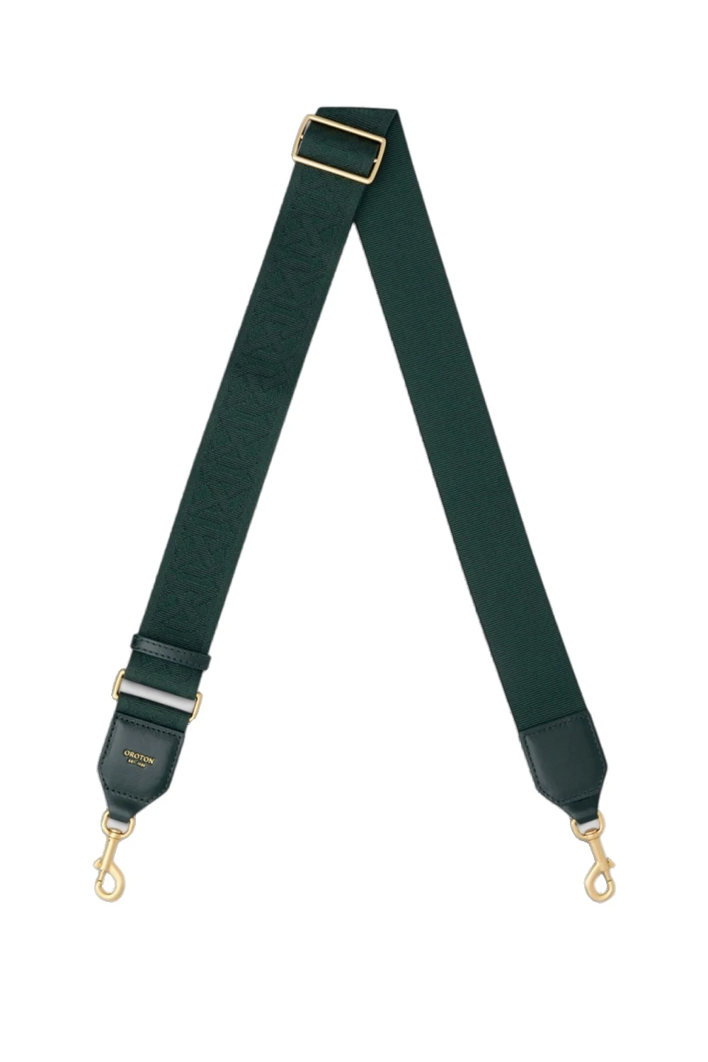 Oroton Logo Crackle Bag Strap Shade Green | Bag Straps | Luxury Shoes Oroton Logo Crackle Bag Strap Shade Green