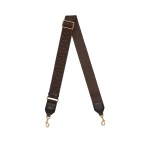Oroton Logo Crackle Bag Strap True Chocolate