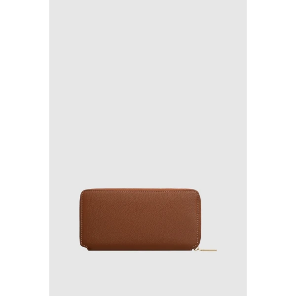 Oroton Margot Medium Zip Around Wallet Whiskey, view 3