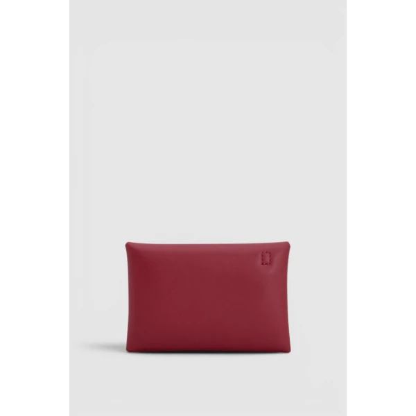 Oroton Margot Smooth Keyring Pouch Garnet, view 3