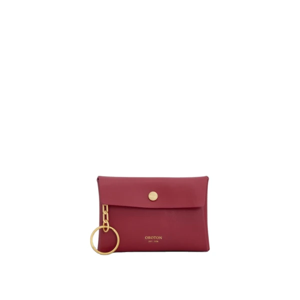 Margot Smooth Keyring Pouch Garnet