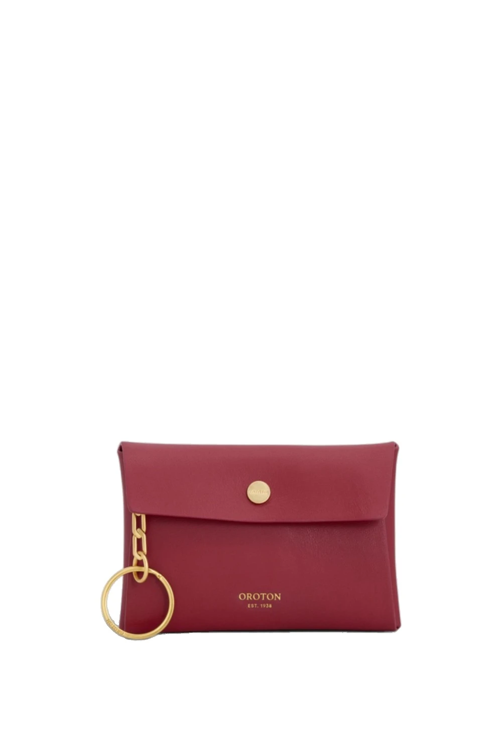 Oroton Margot Smooth Keyring Pouch Garnet | Bag charms | Luxury Shoes Oroton Margot Smooth Keyring Pouch Garnet
