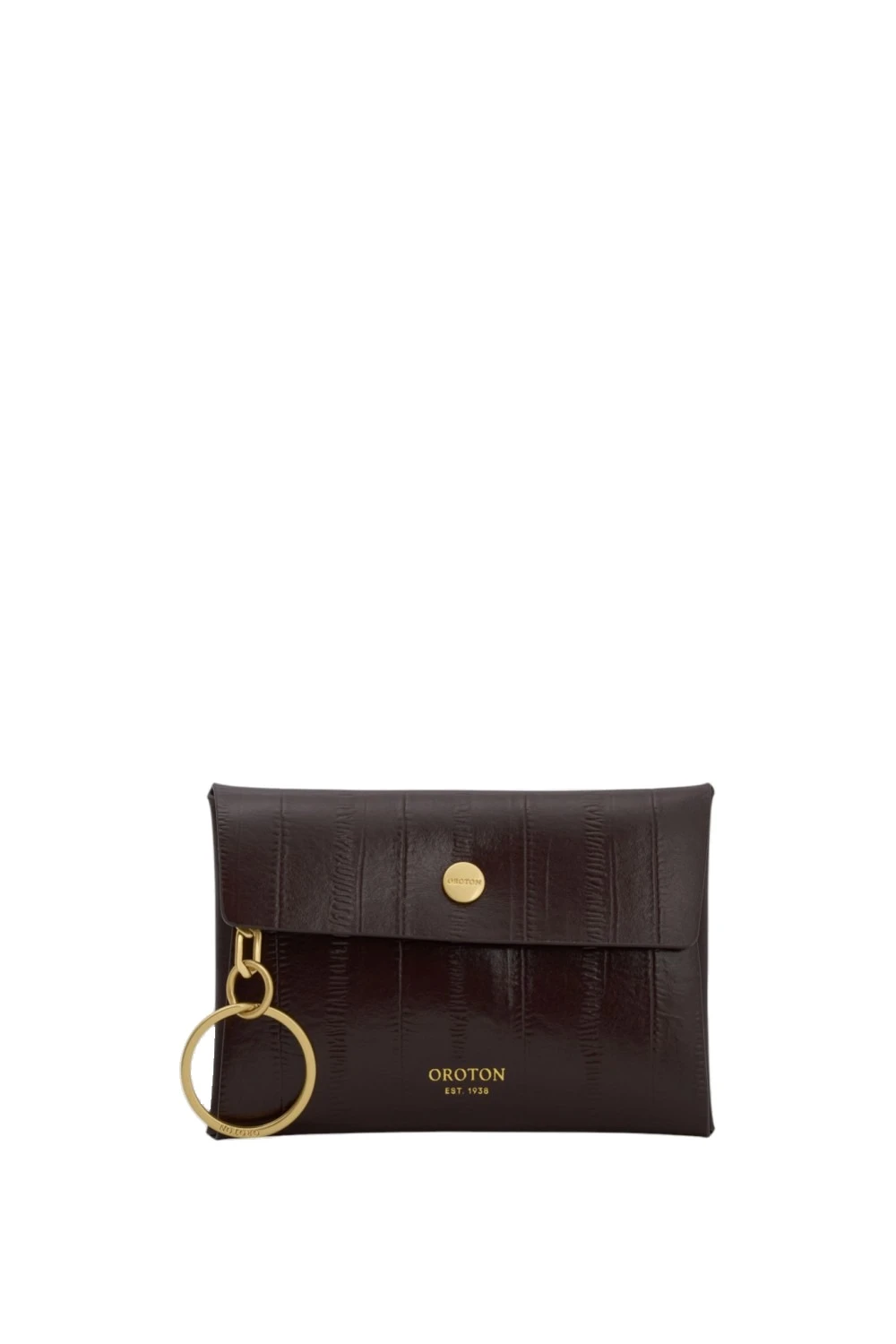 Oroton Margot Texture Keyring Pouch Mulberry | Bag charms | Luxury Shoes Oroton Margot Texture Keyring Pouch Mulberry